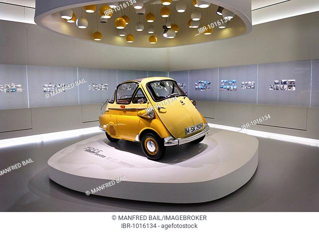 BMW Museum, BMW Isetta, Bubble Car, from 1955-57, Munich, Bavaria, Germany, Europe