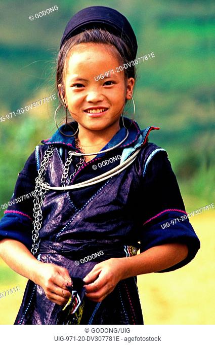 Hmong girl in Sapa region, North Vietnam , Vietnam
