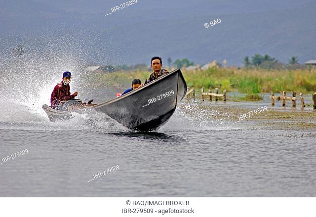 Boat on Inle Lake, Myanmar, Burma
