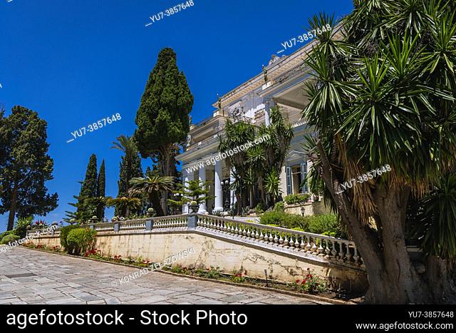 Achilleion palace built in Gastouri on the Island of Corfu for the Empress Elisabeth of Austria, also known as Sisi, Greece