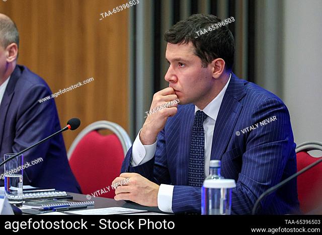 RUSSIA, KALININGRAD - DECEMBER 1, 2023: Kaliningrad Region Governor Anton Alikhanov attends a meeting of the Coordination Council for Industry