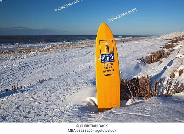 Beach bistro 'La Grande Plage' in Kampen, island Sylt, the North Frisians, Schleswig - Holstein, Germany