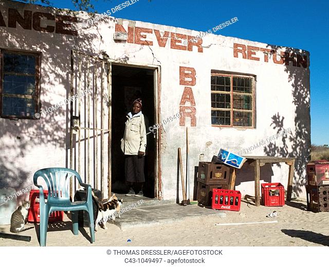 Namibia - One of the countless so-called Cuca shops, a term which is derived from an Angolan beer brand and which is used for unlicensed small bars  They are...