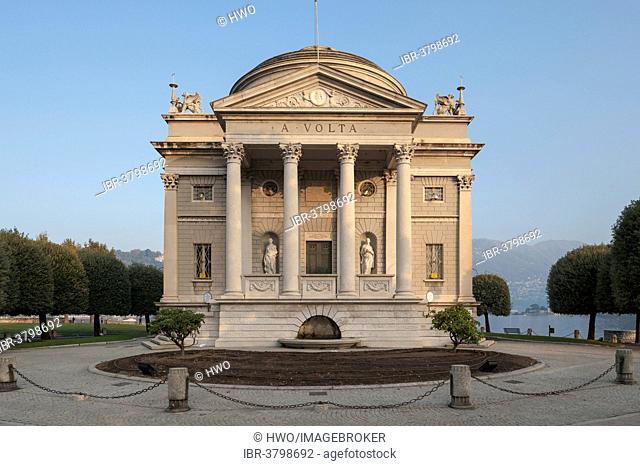 Museum Tempio Voltiano on Lake Como, dedicated to the Italian physicist Alessandro Volta, Como, Italy