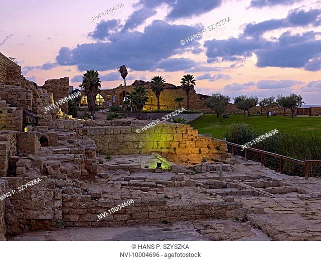 Roman archaeological site in Caesarea, Haifa District, Israel