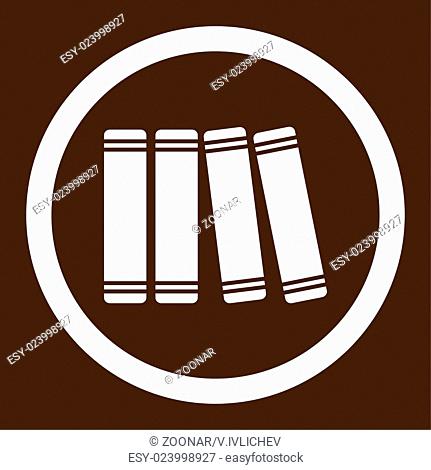 Library Books Rounded Vector Icon