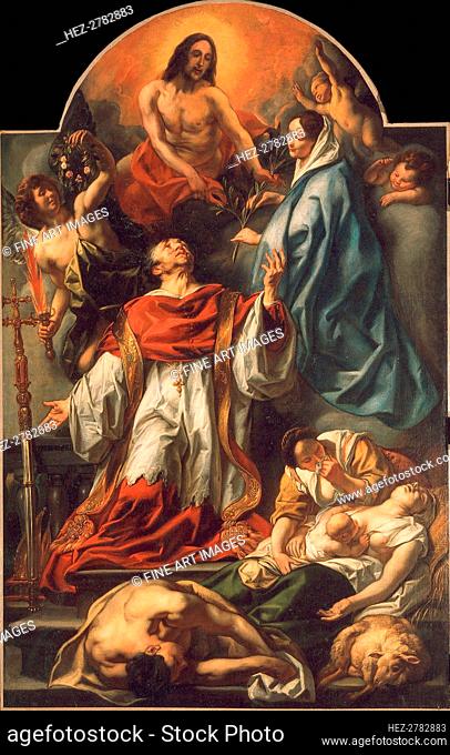 Saint Charles Borromeo among Plague Victims, 1655. Creator: Jordaens, Jacob (1593-1678)