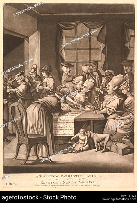 A Society of Patriotic Ladies at Edenton in North Carolina. Artist: Attributed to Philip Dawe (British, 1745?-?1809); Publisher: R. Sayer and J