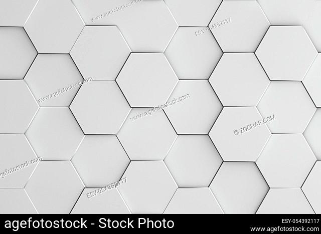 Hexagonal background. 3d background