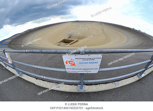 The pumped storage hydro power plant Dlouhe Strane in Jeseniky mountain range in North Moravia has been emptied due the repair, Sumperk, Czech Republic, June 19