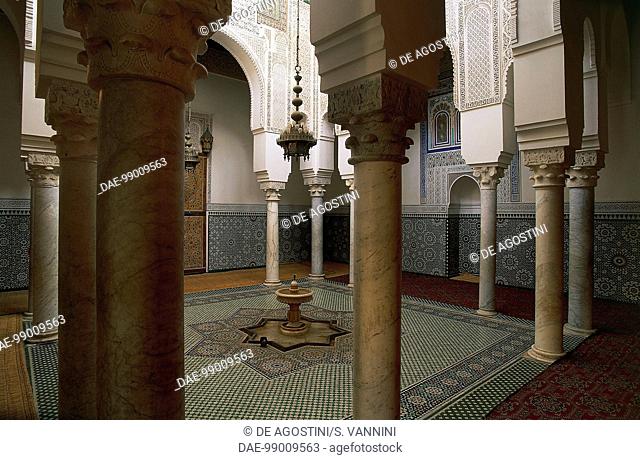 Second courtyard, Mausoleum of Moulay Ismail, Meknes (Unesco World Heritage List, 1996), Meknes-Tafilalet, Morocco