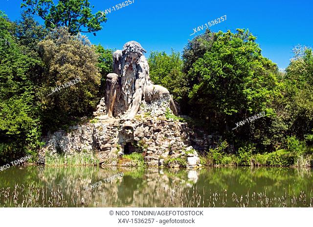The 'Apennine Colossus' by Giambologna, Villa di Pratolino, Vaglia, Firenze Province, Tuscany, Italy