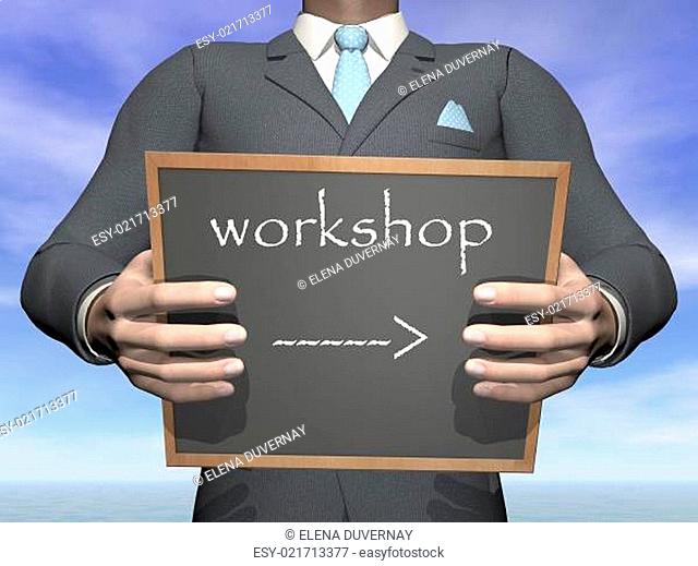 Businessman workshop - 3D render