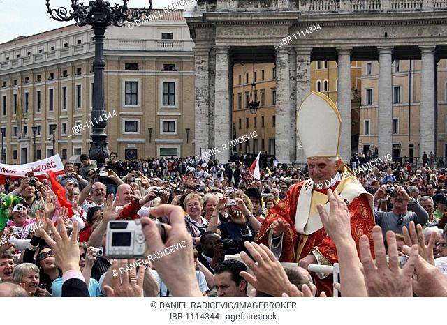 Pope Benedict XVI celebrates special mass on anniversary of John Paul II's death, Vatican, Italy
