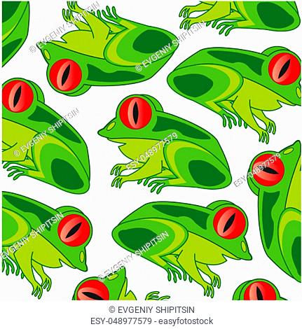 Animal frog decorative pattern on white background is insulated