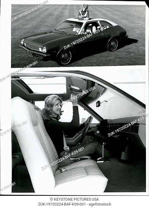 Feb. 24, 1972 - Pinto Sunroof ? A sliding metal sunroof, a popular option on the Thunderbird and standard-sized Ford, now is offered on the Ford Pinto