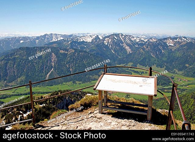 information board, path, bavarian alps