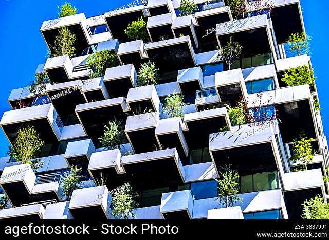 Brand new vertical forest at Strijp-S in Eindhoven, The Netherlands, Europe