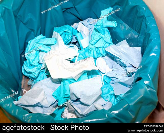 An image of a trash can in a laboratory