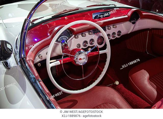 Detroit, Michigan - A 1953 Chevrolet Corvette on display at the North American International Auto Show
