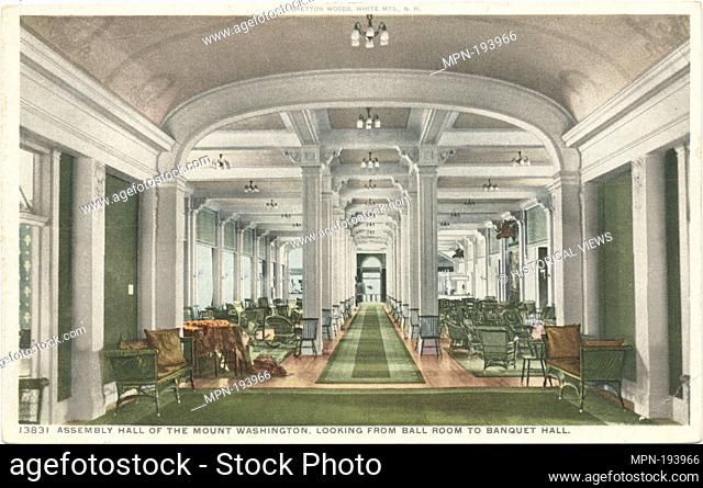 Assembly Hall, Mt. Washington Hotel, White Mtns., N. H. Detroit Publishing Company postcards 13000 Series. Date Issued: 1898 - 1931 Place: Detroit Publisher:...