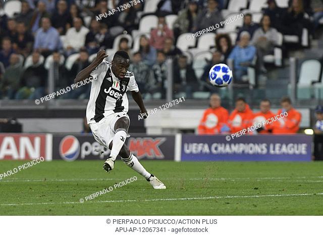 2018 UEFA Champions League Football Juventus v Young Boys Oct 2nd. 2nd October 2018, Allianz Stadium, Turin, Italy; UEFA Champions League football