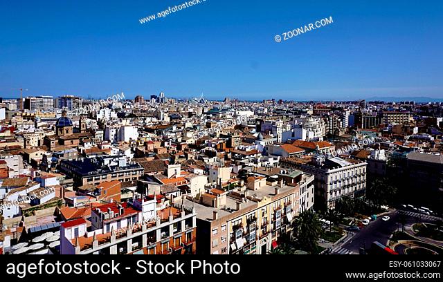 View over the city of Valencia, Spain