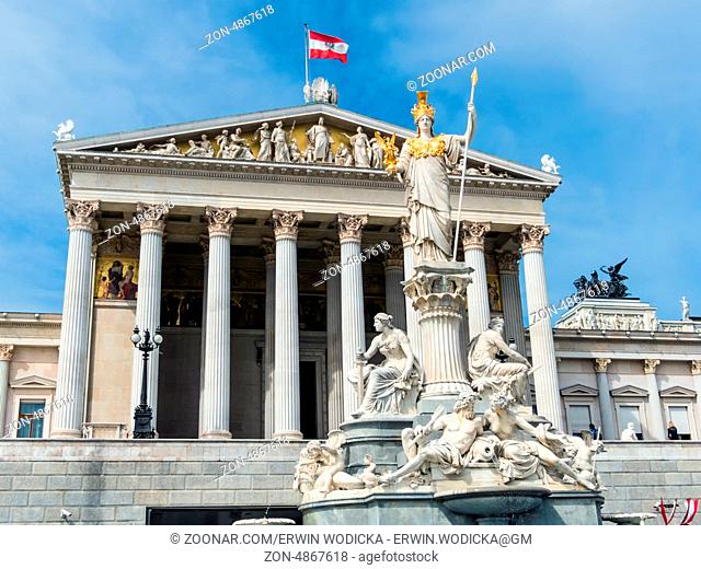 Das Parlament als Sitz der Regierung in Wien, Österreich