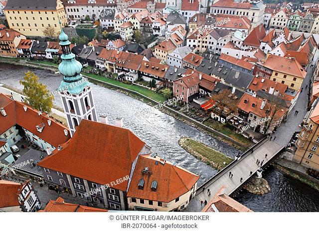 St. Jost Church on the Vltava river, Cesky Krumlov, UNESCO World Heritage Site, South Bohemia, Bohemia, Czech Republic, Europe
