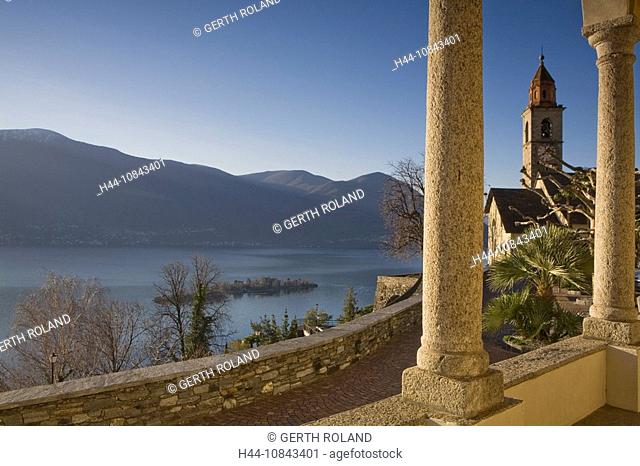 Switzerland, Europe, Ronco, Architecture, Chapel, Church, Lake Maggiore, Canton Ticino, Water, Landscape, Nature, Scen
