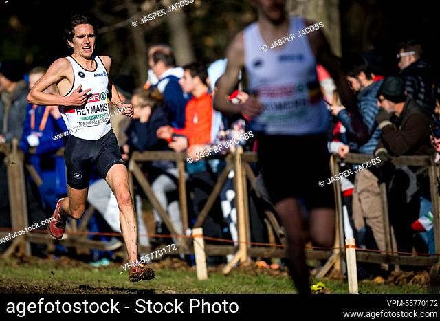 Belgian John Heymans pictured in action during the men's race at the European Cross Country Championships, in Piemonte, Italy, Sunday 11 December 2022
