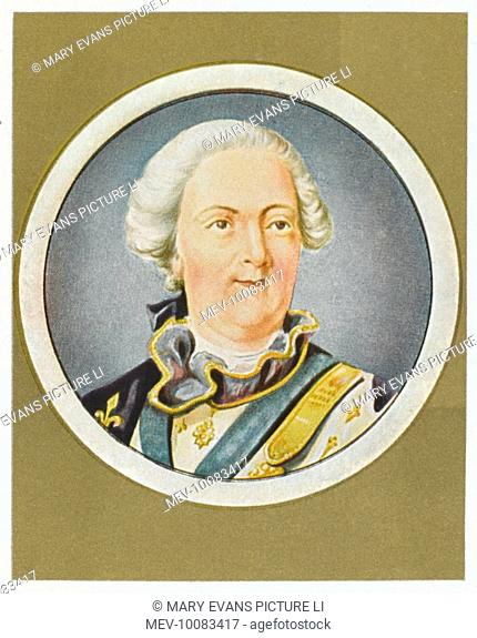 LOUIS XV known as Le Bien-aime (The well-beloved) King of France 1715 - 1774