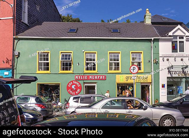 Kinsale, County Cork, West Cork, Republic of Ireland. Typical street scene in town centre. Typical businesses