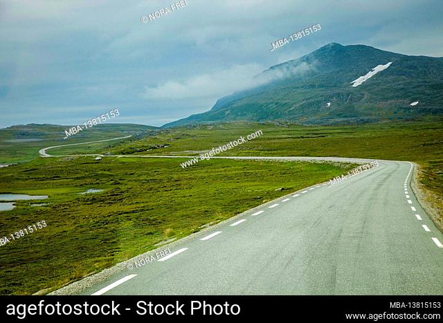Road, mountains, landscape, Finnmark, Norway
