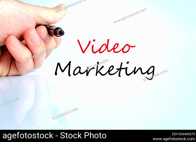 Video marketing text concept isolated over white background
