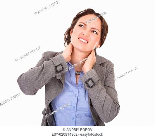 Businesswoman Suffering From Neck Pain