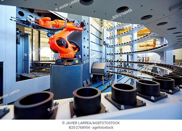 Robot, Tools magazine, Machining Centre, CNC, Vertical lathe, Design, manufacture and installation of machine tools, Gipuzkoa, Basque Country, Spain, Europe