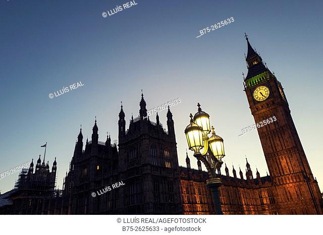 House of Parliament and Big Ben in the evening. City of Westminster, London, England, United Kingdom , Europe