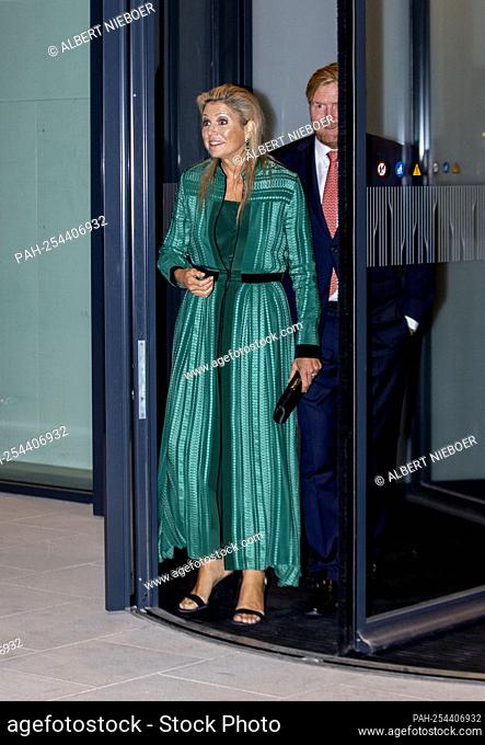THE HAGUE - King Willem-Alexander and Queen Maxima of the Netherlands at departure of the new cultural center Amare in The Hague, on September 2, 2021