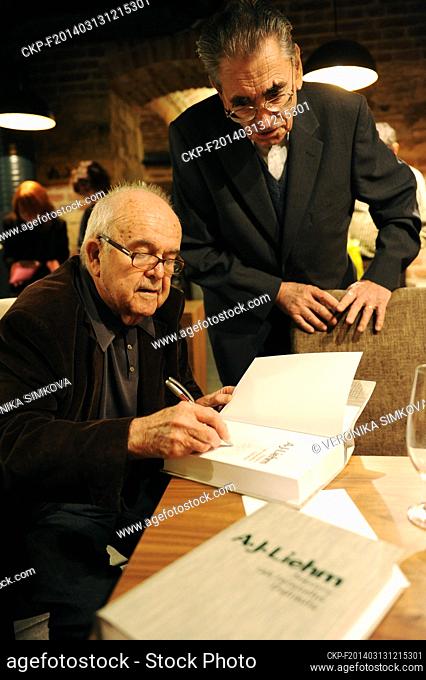 ***FILE PHOTO*** Czech-born writer, film and literary critic and scholar Antonin Jaroslav Liehm celebrates his 90 birthday, on March 13, 2014
