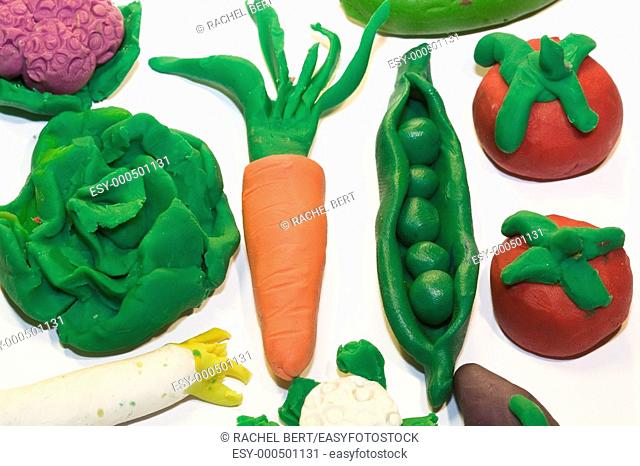 plasticine vegetables