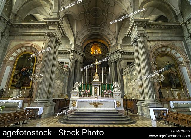 Sainte-Madeleine church altar, Besancon, Bourgogne-Franche-Comté, France, Europe