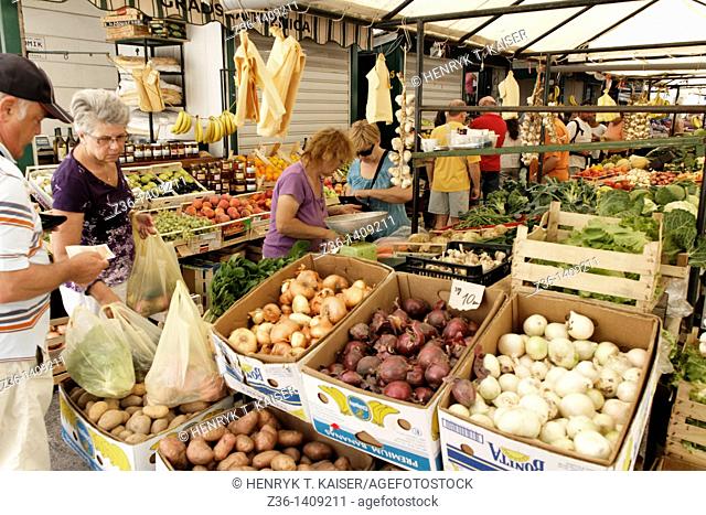 Makarska fruit and vegetable market, Croatia