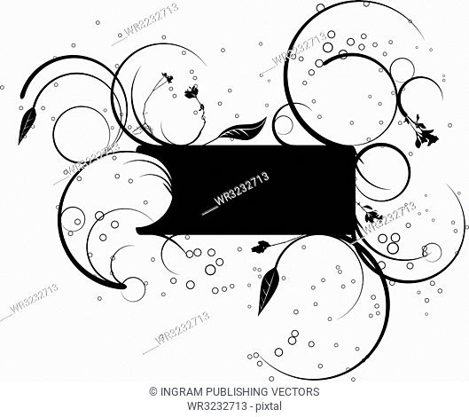 Black and white floral design with room for your own text