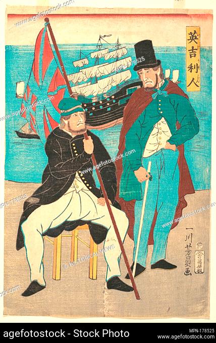 Igirisujin/Englishmen. Artist: Utagawa Yoshikazu (Japanese, active ca. 1850-1870); Period: Edo period (1615-1868); Date: 1861; Culture: Japan; Medium:...