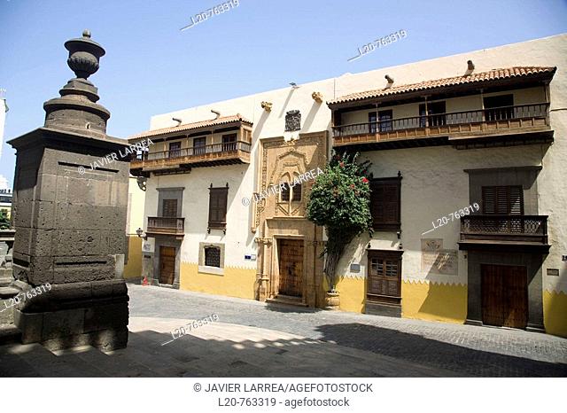 Columbus House-Museum (west facade), Vegueta district, Las Palmas de Gran Canaria, Gran Canaria, Canary Islands, Spain