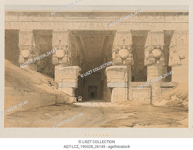 Egypt and Nubia, Volume I: Dendera, 1847. Louis Haghe (British, 1806-1885), F.G. Moon, 20 Threadneedle Street, London, after David Roberts (British, 1796-1864)