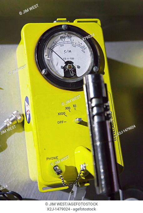 Las Vegas, Nevada - A Geiger counter on display at the Atmoic Testing Museum  The museum documents the history of the Nevada Test Site