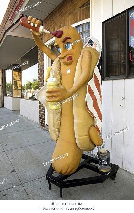 Hot Dog display on Main Street, Mitchell, South Dakota