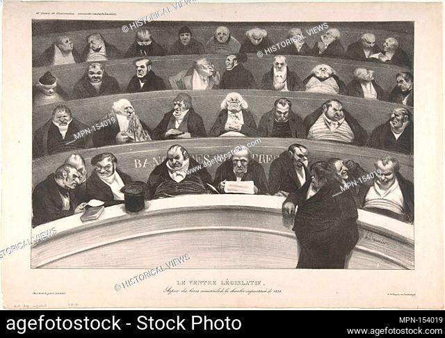 The Legislative Belly. Series/Portfolio: L'Association Mensuelle no. 18; Artist: Honoré Daumier (French, Marseilles 1808-1879 Valmondois); Publisher: Published...